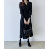 Vネックプリーツニットワンピース【SHOPLIST限定 新作 春 秋 冬】 | SEU | 詳細画像17