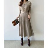 Vネックプリーツニットワンピース【SHOPLIST限定 新作 春 秋 冬】 | SEU | 詳細画像11