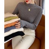 12色選べるシンプルリブニットトップス | SEU | 詳細画像14