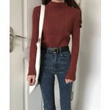 12色選べるシンプルリブニットトップス | SEU | 詳細画像20