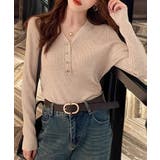 マンテルボタンＶネックリブニットトップス【SHOPLIST限定 新作 春 | SEU | 詳細画像15 