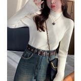 マンテルボタンプチハイネックリブニットトップス【SHOPLIST限定 新作 春 | SEU | 詳細画像7 