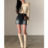 ショルダーリボンニット オフショルダー ニットトップス | SEU | 詳細画像10