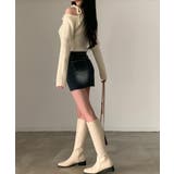 ショルダーリボンニット オフショルダー ニットトップス | SEU | 詳細画像14