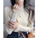 フリル襟ハイネックニットトップス【SHOPLIST限定 新作 春 秋 冬】 | SEU | 詳細画像24