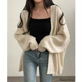 アイボリー | 着流しVネックニットカーディガン【SHOPLIST限定 新作 春 秋 冬】 | SEU