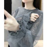 異素材切替チュール袖ニットトップス【SHOPLIST限定 新作 春 秋 冬】 | SEU | 詳細画像11 