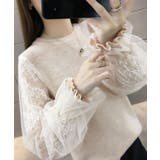 異素材切替チュール袖ニットトップス【SHOPLIST限定 新作 春 秋 冬】 | SEU | 詳細画像14 