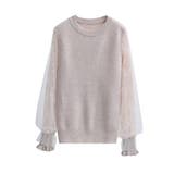 異素材切替チュール袖ニットトップス【SHOPLIST限定 新作 春 秋 冬】 | SEU | 詳細画像25 