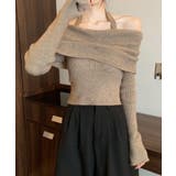 ブラウン | ホルターネック オフショル ショート丈 | SEU