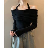 ブラック | ホルターネック オフショル ショート丈 | SEU