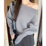 グレー | ワンショルダー2wayニットトップス【SHOPLIST限定 新作 春 秋 冬】 | SEU
