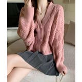 ドルマンスリーブケーブル編みニットカーディガン | SEU | 詳細画像21