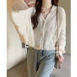 ドルマンスリーブケーブル編みニットカーディガン | SEU | 詳細画像9