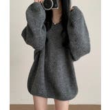 オーバーサイズVネックニットプルオーバー | SEU | 詳細画像22