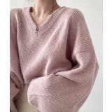 オーバーサイズVネックニットプルオーバー | SEU | 詳細画像15