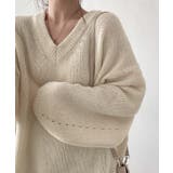 オーバーサイズVネックニットプルオーバー | SEU | 詳細画像6