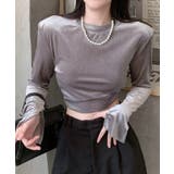 スリットスリーブベロアトップス【SHOPLIST限定 新作 春 夏 秋 冬】 | SEU | 詳細画像3 