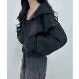 デニムフーディショートブルゾン ドロップショルダージップパーカー | SEU | 詳細画像20