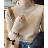 ベージュ | プチハイネックニットトップス【SHOPLIST限定 新作 春 秋 冬】 | SEU