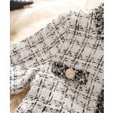 フリンジトリムノーカラーツイードジャケット 着流し風デザイン | SEU | 詳細画像39