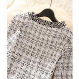 フリンジトリムノーカラーツイードジャケット 着流し風デザイン | SEU | 詳細画像41