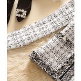 フリンジトリムノーカラーツイードジャケット 着流し風デザイン | SEU | 詳細画像42