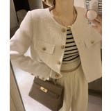 ノーカラーツイードジャケット【SHOPLIST限定 新作 春 秋 冬】 | SEU | 詳細画像12 