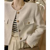 ノーカラーツイードジャケット【SHOPLIST限定 新作 春 秋 冬】 | SEU | 詳細画像15 