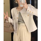 ノーカラーツイードジャケット【SHOPLIST限定 新作 春 秋 冬】 | SEU | 詳細画像4 