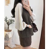 ドット柄ノーカラー七分袖ブラウス【SHOPLIST限定 新作 春 夏 秋】 | SEU | 詳細画像22