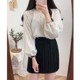 ドット柄ノーカラー七分袖ブラウス【SHOPLIST限定 新作 春 夏 秋】 | SEU | 詳細画像23