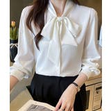 ホワイト | ボウタイリボンブラウス【SHOPLIST限定 新作 春 夏 秋】 | SEU