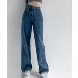 ブルー | ウエストクロスストレートワイドパンツ | SEU