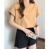 ベージュ | フレンチスリーブTシャツ【SHOPLIST限定 新作 春 夏 秋】 | SEU