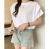 ホワイト | タックスリーブTシャツ【SHOPLIST限定 新作 春 夏 秋】 | SEU
