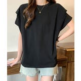 ブラック | タックスリーブTシャツ【SHOPLIST限定 新作 春 夏 秋】 | SEU