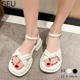 【22 5cm 24cm】太ヒールストラップサンダル【SHOPLIST限定 | SEU | 詳細画像1 