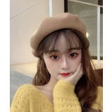 ベージュ | ベレー帽 シンプル ニット | SEU