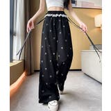 ウエストレースリボン総柄イージーパンツ【SHOPLIST限定 新作 春 | SEU | 詳細画像4
