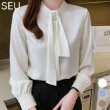スタンドカラーボウタイブラウス【SHOPLIST限定 新作 春 夏 秋 冬】 | SEU | 詳細画像1