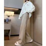 サイド フリンジラインリブニットワイドパンツ【SHOPLIST限定 新作 | SEU | 詳細画像16