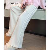 サイド フリンジラインリブニットワイドパンツ【SHOPLIST限定 新作 | SEU | 詳細画像5