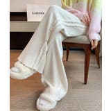 サイド フリンジラインリブニットワイドパンツ【SHOPLIST限定 新作 | SEU | 詳細画像6