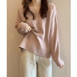 ふんわり起毛 Vネック ニットトップス【SHOPLIST限定 | SEU | 詳細画像8