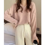 ふんわり起毛 Vネック ニットトップス【SHOPLIST限定 | SEU | 詳細画像11