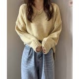 ふんわり起毛 Vネック ニットトップス【SHOPLIST限定 | SEU | 詳細画像12