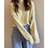 ふんわり起毛 Vネック ニットトップス【SHOPLIST限定 | SEU | 詳細画像13