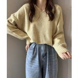 ふんわり起毛 Vネック ニットトップス【SHOPLIST限定 | SEU | 詳細画像14