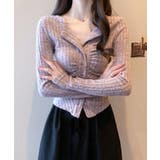 シャーリングリブニットトップス【SHOPLIST限定 新作 春 秋 冬】 | SEU | 詳細画像5 